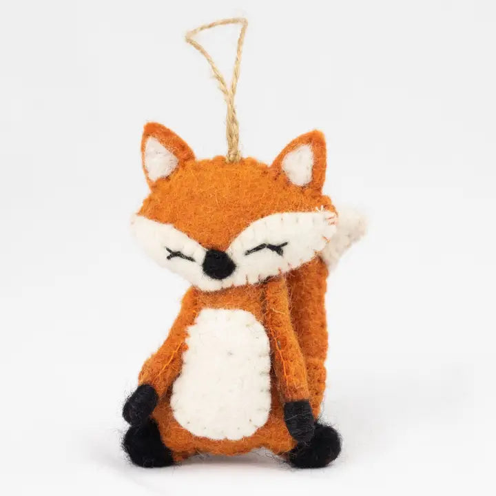 Felted Fox Ornament