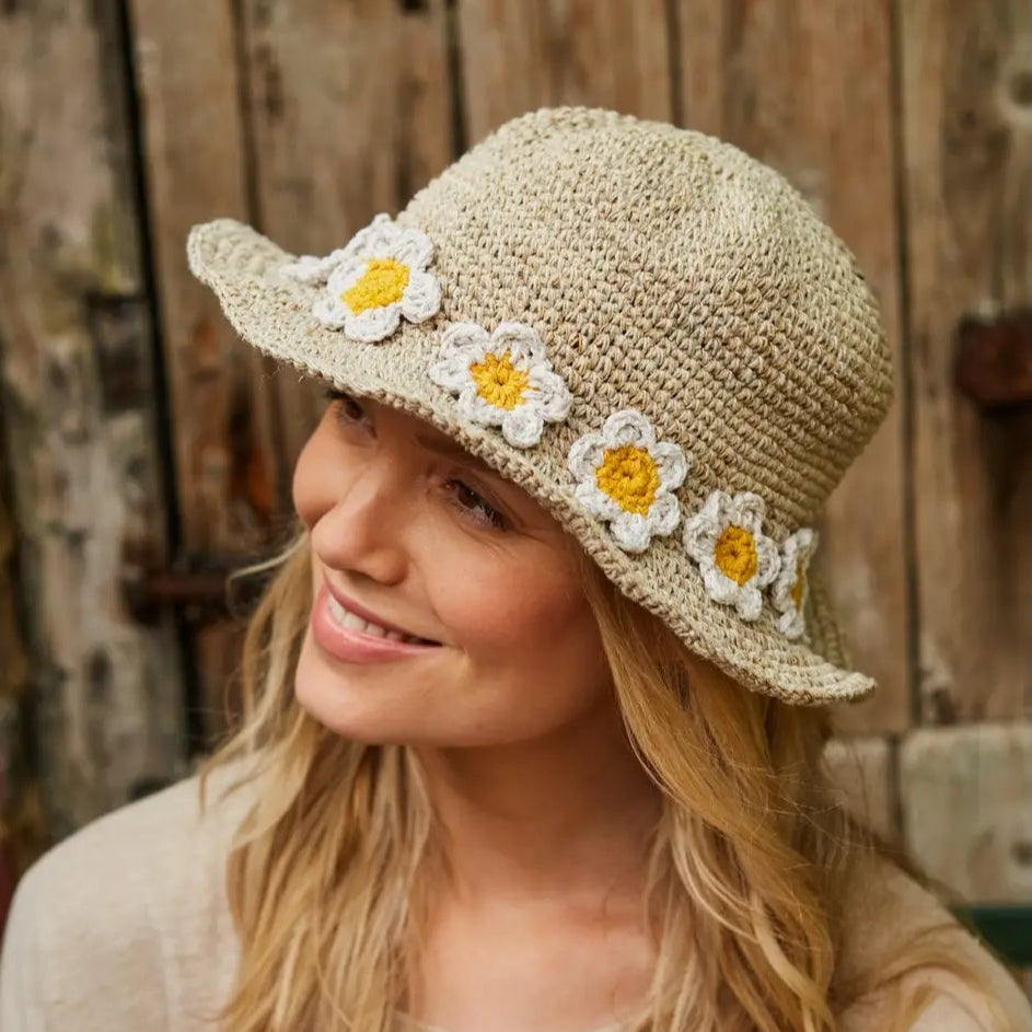 Daisy Cotton Hemp Sun Hat