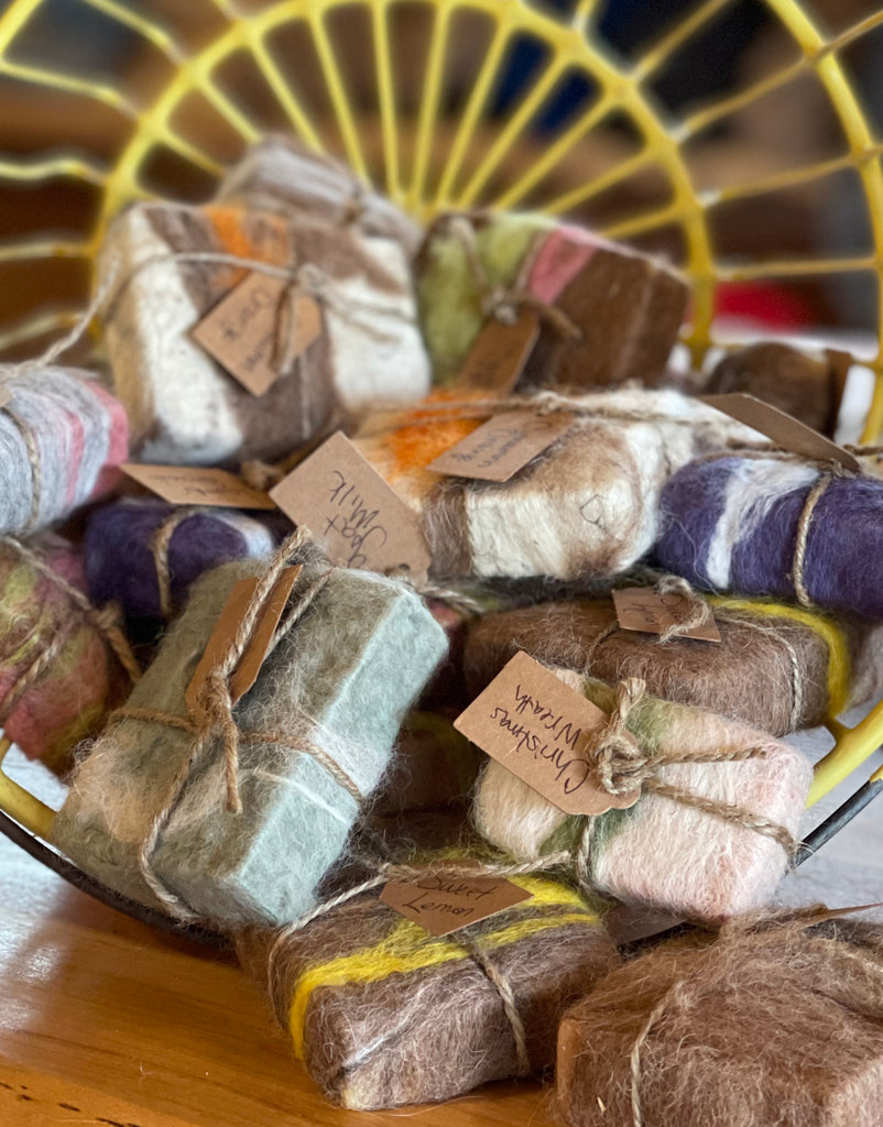 HAND FELTED GOAT'S MILK SOAP Buck Brook Alpacas