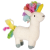 WILD WOOLIES FELTED ORNAMENT Rainbow Unicorn