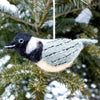 WILD WOOLIES FELTED WOOL ORNAMENT Chickadee