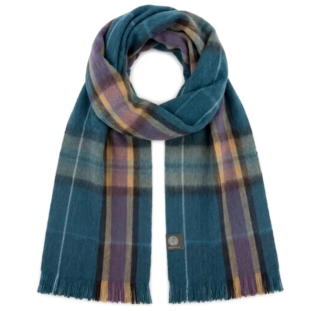ALPACA PLAID BRUSHED SCARVES
