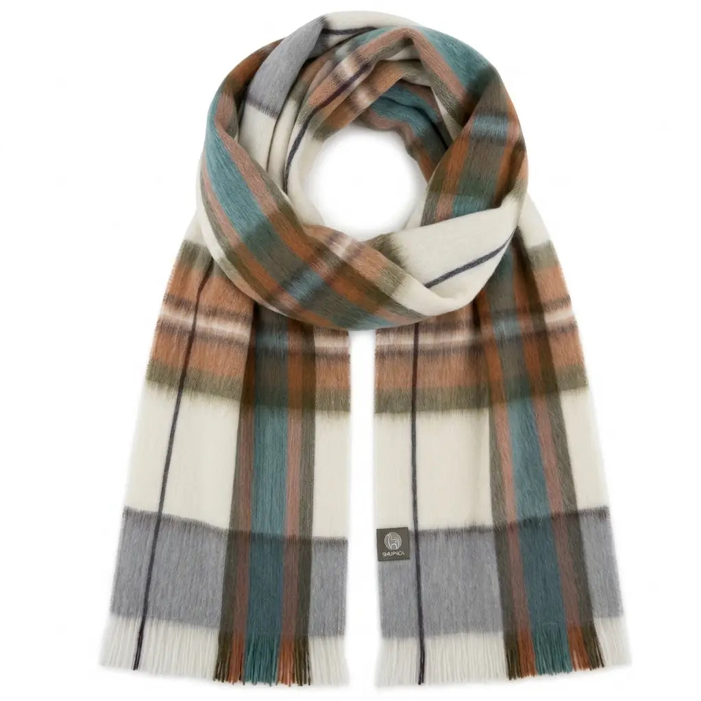 ALPACA PLAID BRUSHED SCARVES