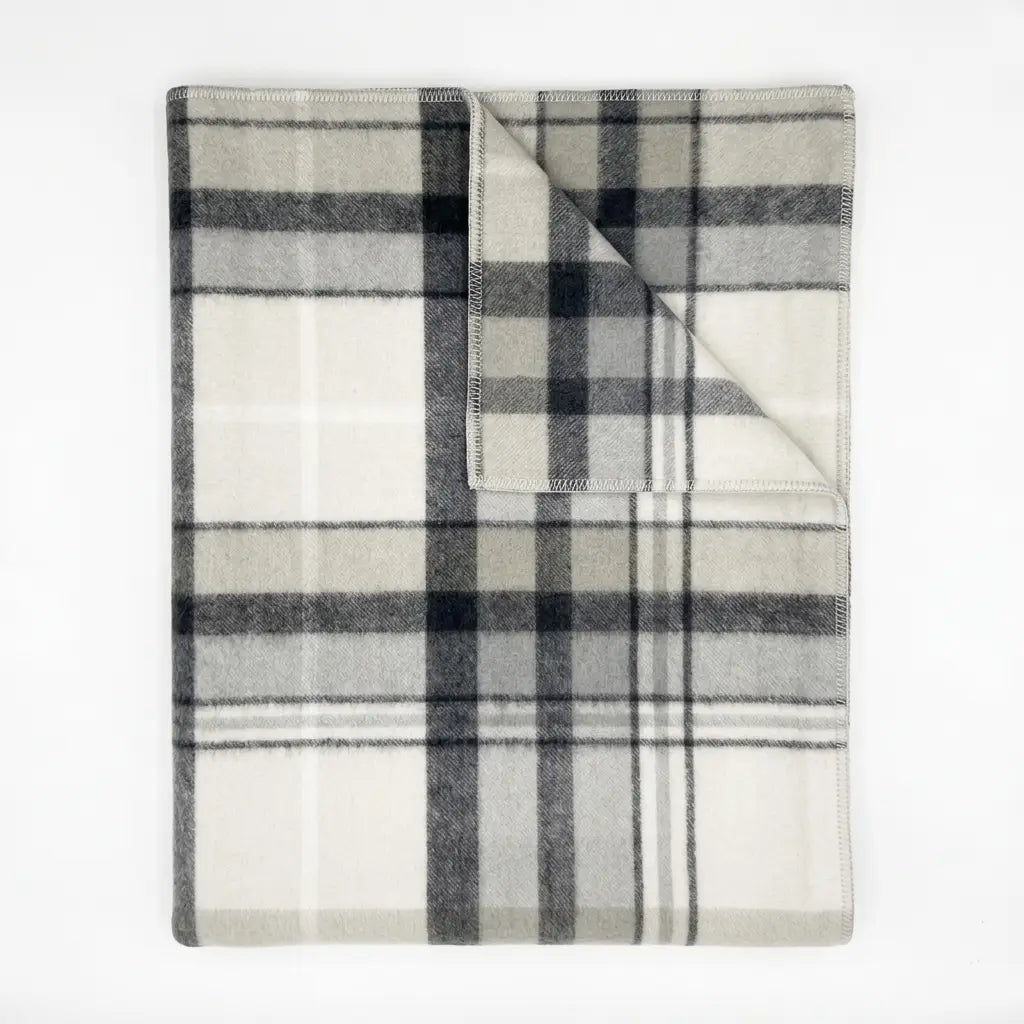 ALPACA BRUSHED PLAID BLANKETS