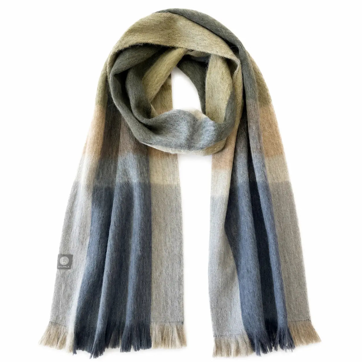 ALPACA PLAID BRUSHED SCARVES
