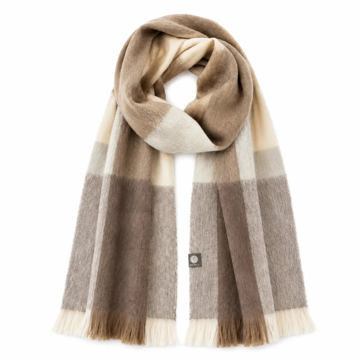 ALPACA PLAID BRUSHED SCARVES