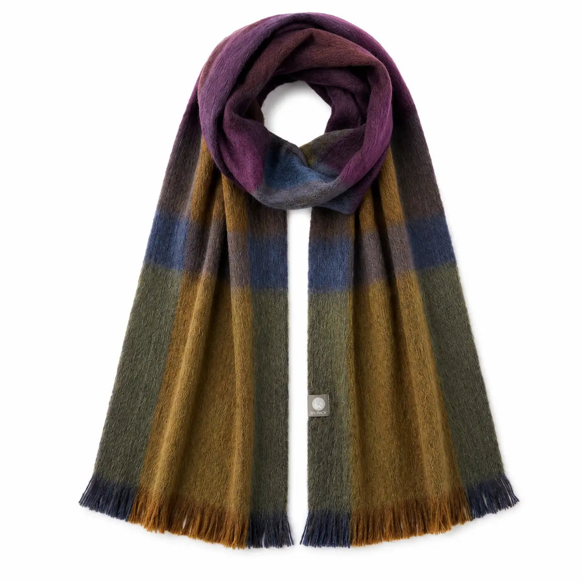 ALPACA PLAID BRUSHED SCARVES