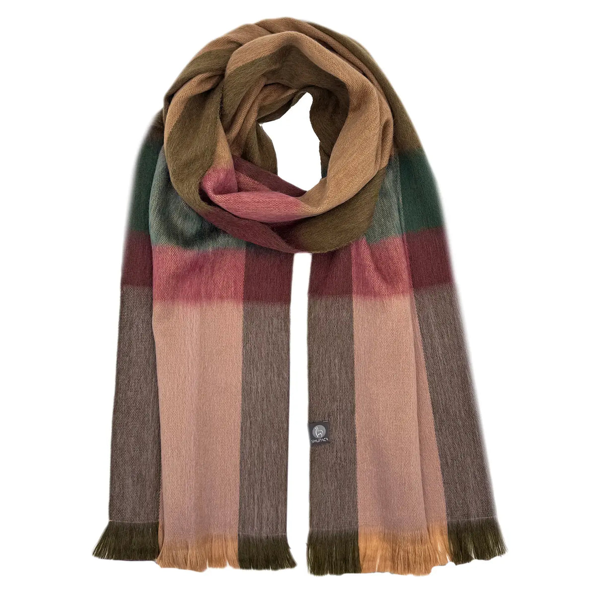 BRUSHED ALPACA SCARVES / PLAIDS AND TARTANS