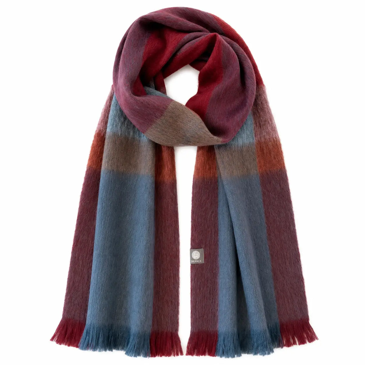 ALPACA PLAID BRUSHED SCARVES