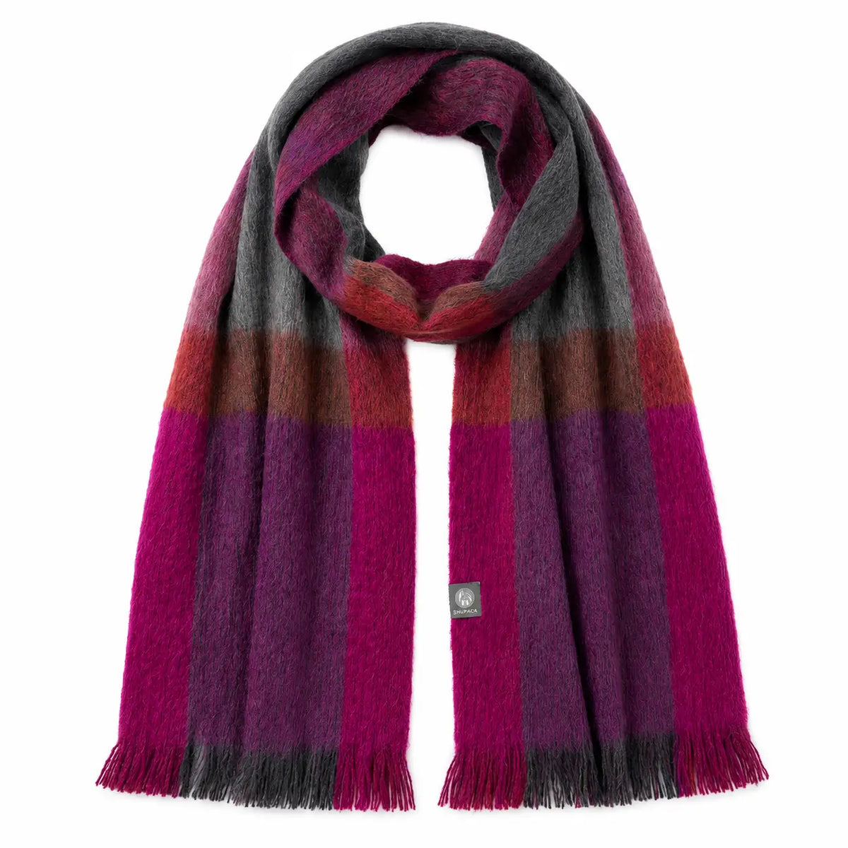 ALPACA PLAID BRUSHED SCARVES