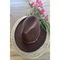 CLASSIC FEDORA HAT WITH LEATHER BELT