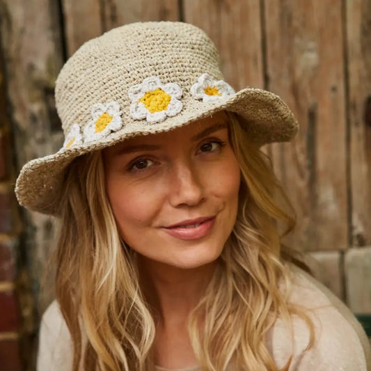 Daisy Cotton Hemp Sun Hat