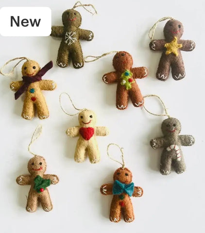 Gingerbread Felted Ornament
