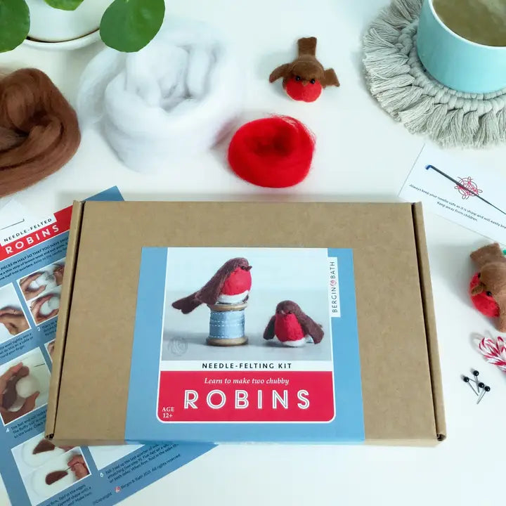 Needle Felting Kit / Robins