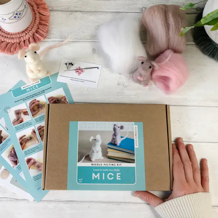 Needle Felting Kit / Mice