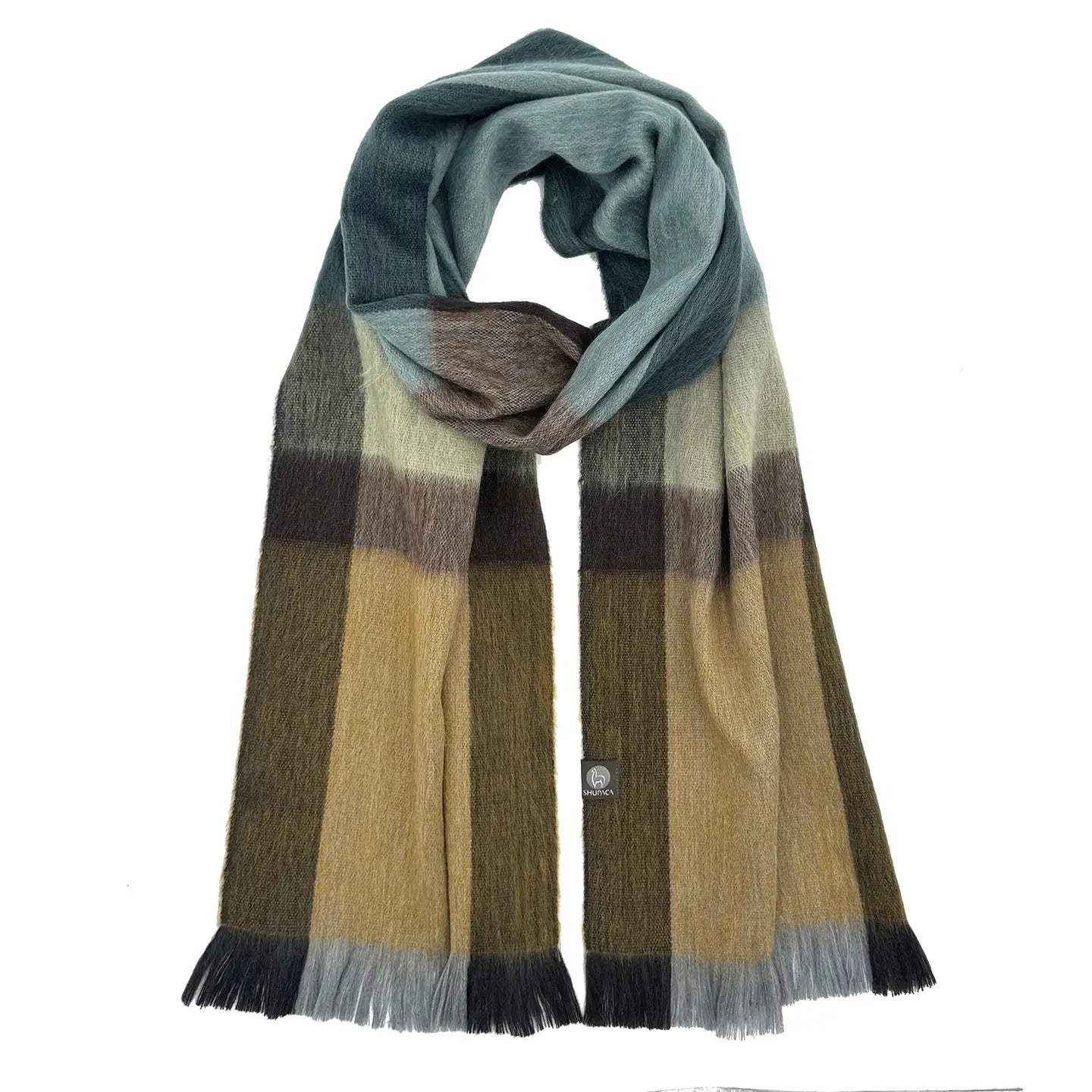 ALPACA PLAID BRUSHED SCARVES