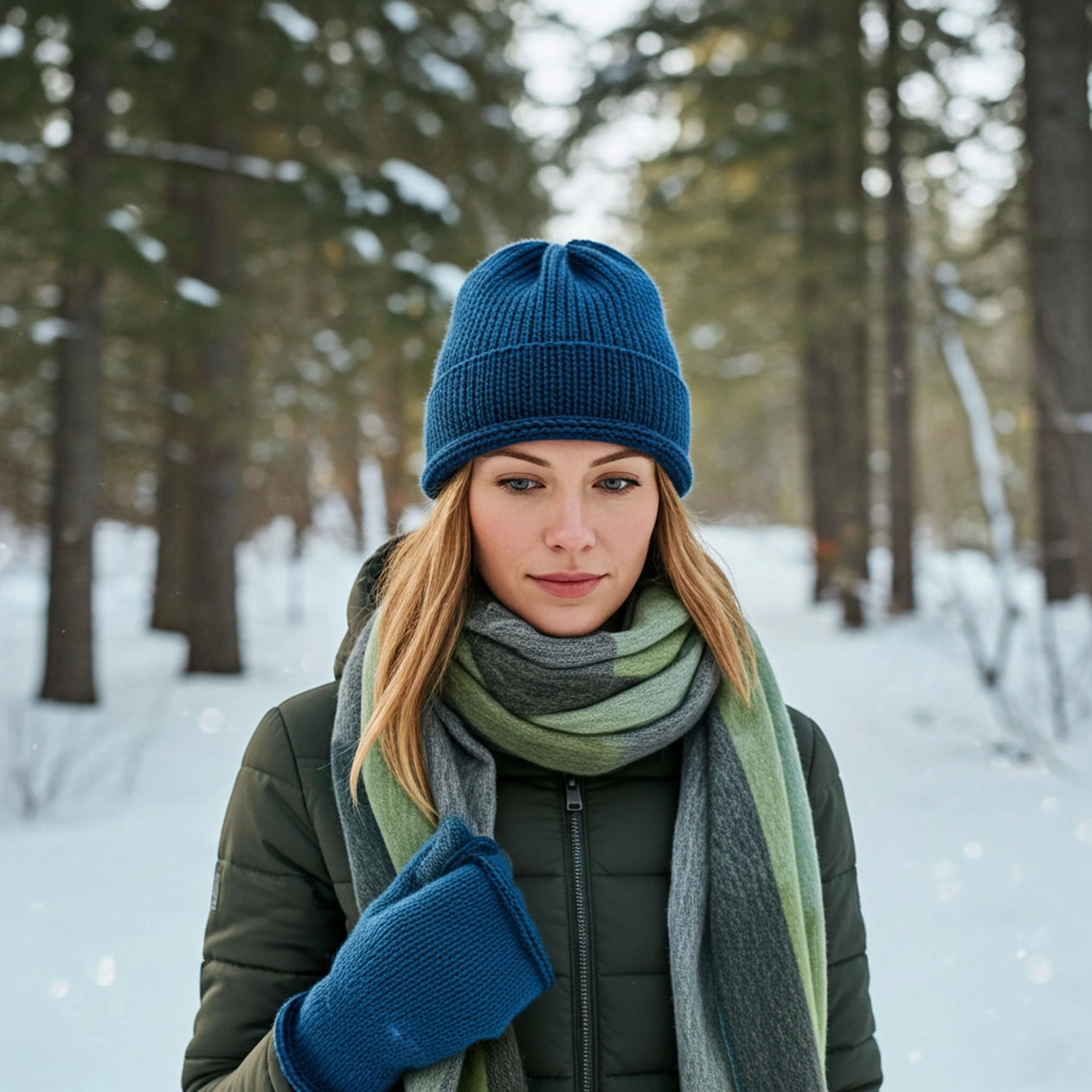 ALPACA PLAID BRUSHED SCARVES