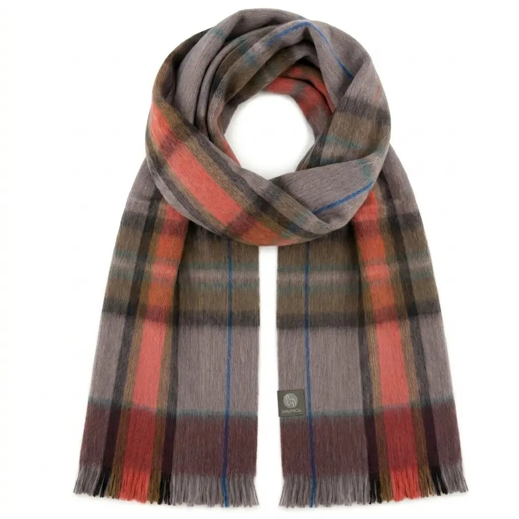 ALPACA PLAID BRUSHED SCARVES