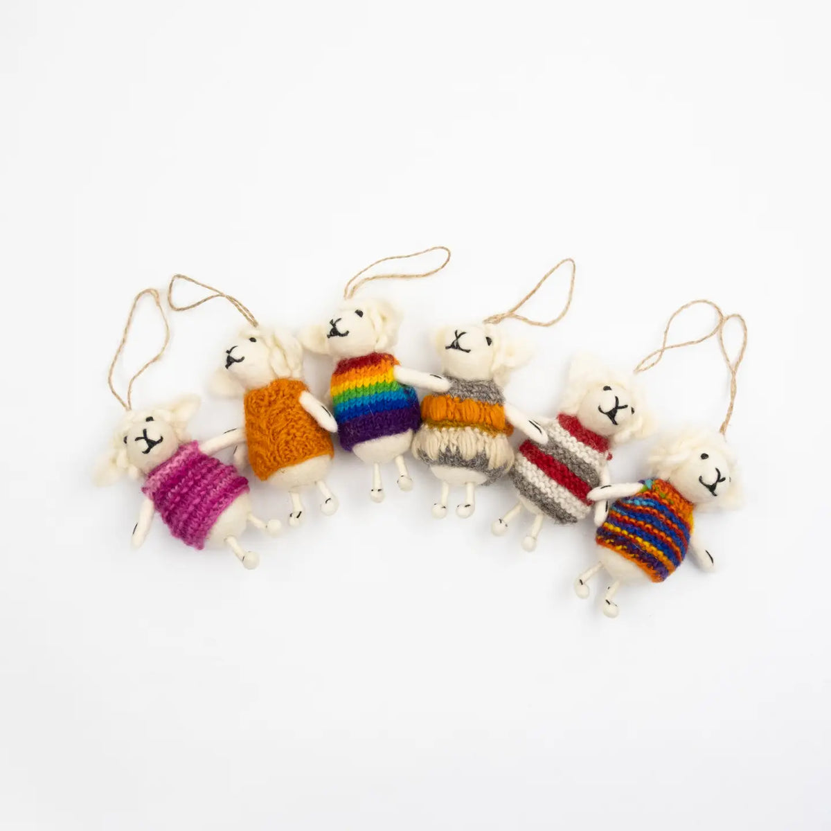 Sheep w/Sweater Ornament