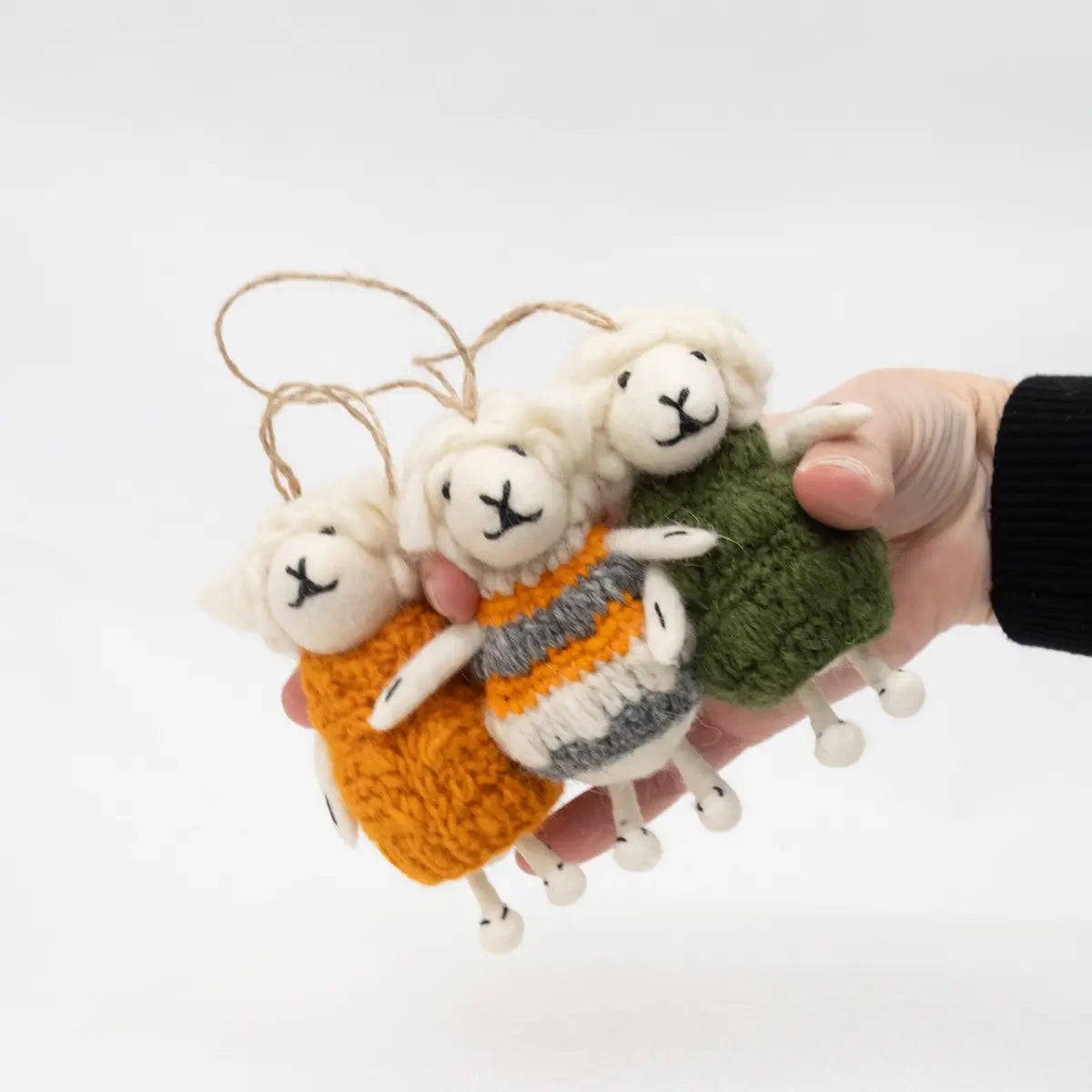 Sheep w/Sweater Ornament