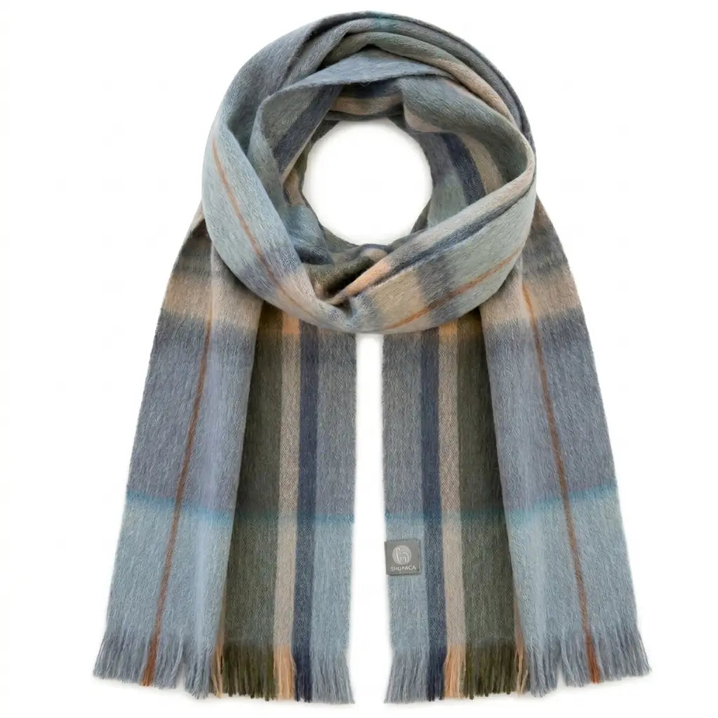 ALPACA PLAID BRUSHED SCARVES