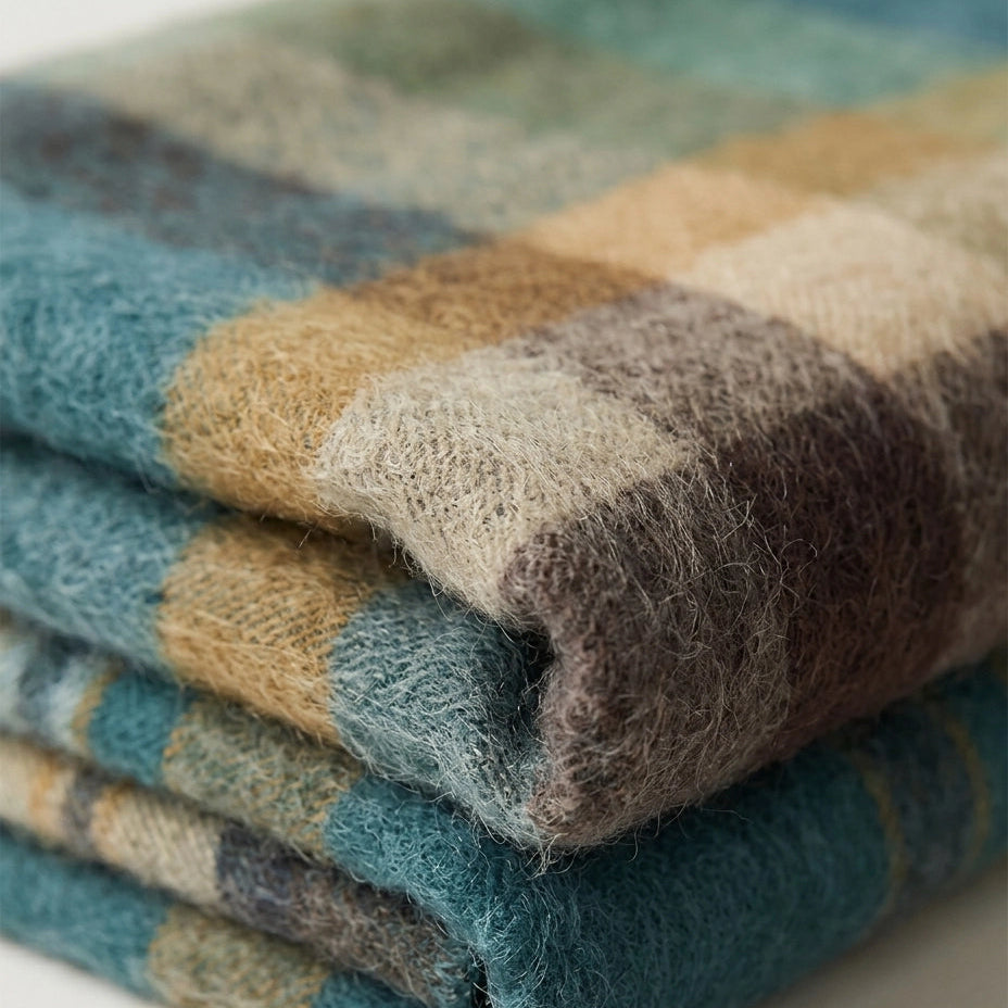 ALPACA BRUSHED PLAID THROWS