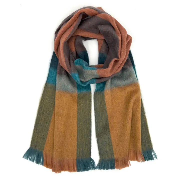 ALPACA PLAID BRUSHED SCARVES
