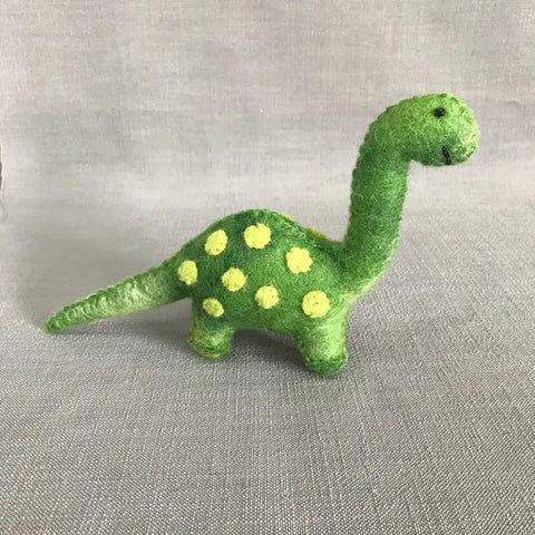 Felted Dinosaur - Mini Green