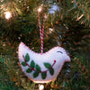 Embroidered Dove Ornament