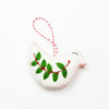 Embroidered Dove Ornament