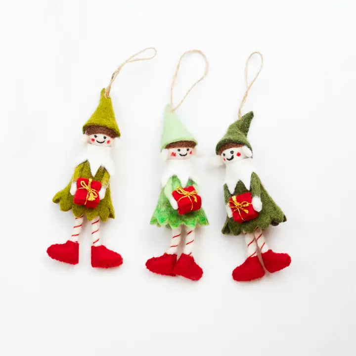 Felted Elf Ornaments
