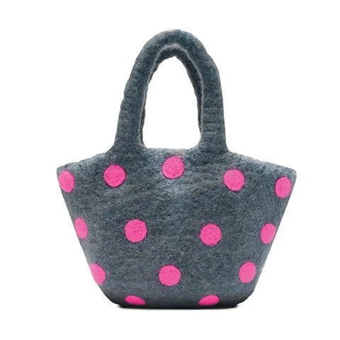 Felted Polka Dot Handbag