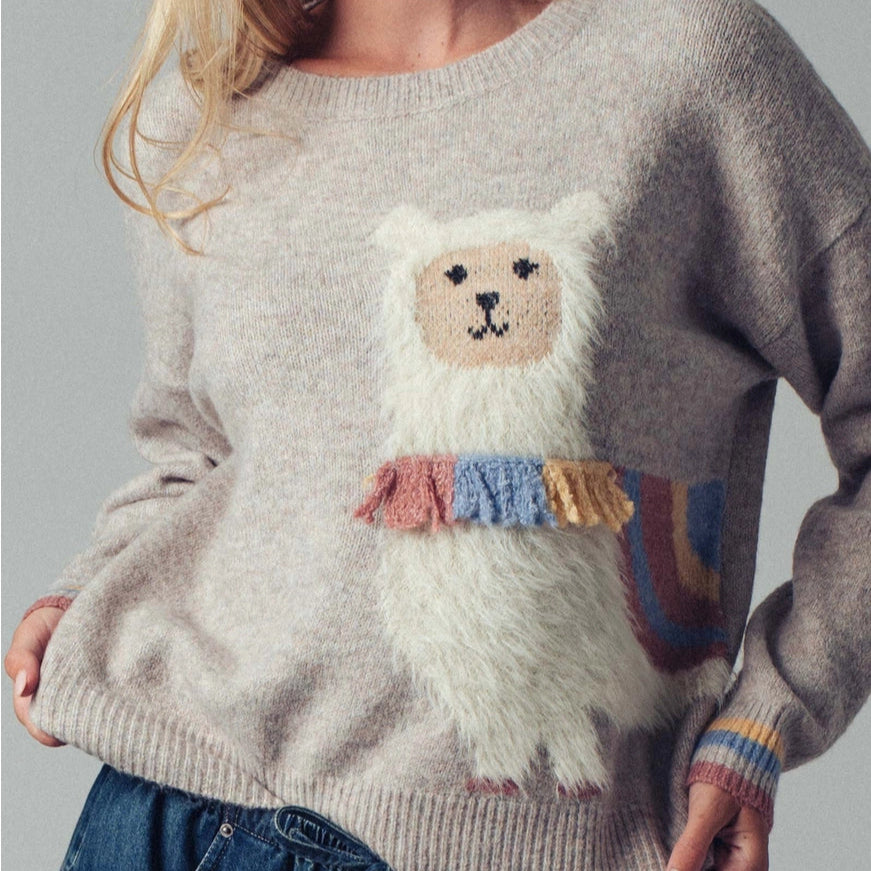 Whimsical Alpaca Sweater