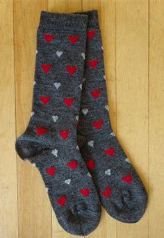 Alpaca Heart Socks Size Large