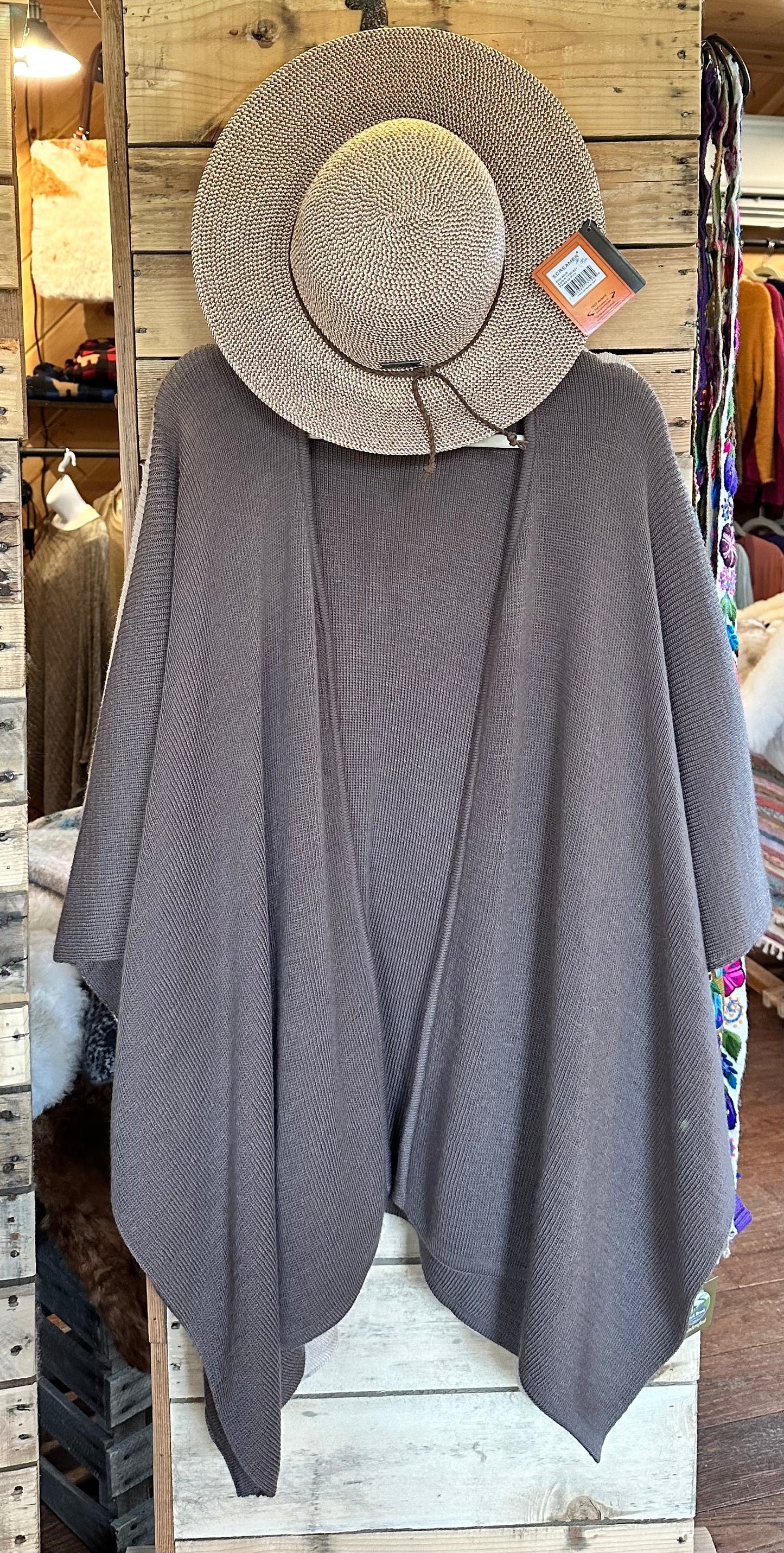 Alpaca Blend Knit Ruana