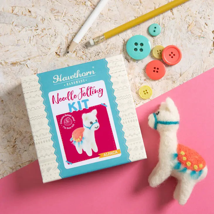 Mini Needle Felting Kit / Alpaca