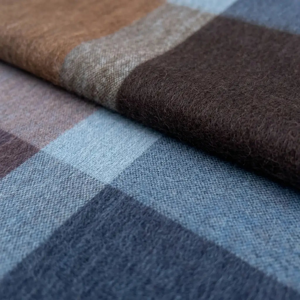 ALPACA BRUSHED PLAID BLANKETS