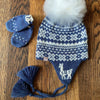 KNITTED BABY MITTENS / EARFLAP HAT