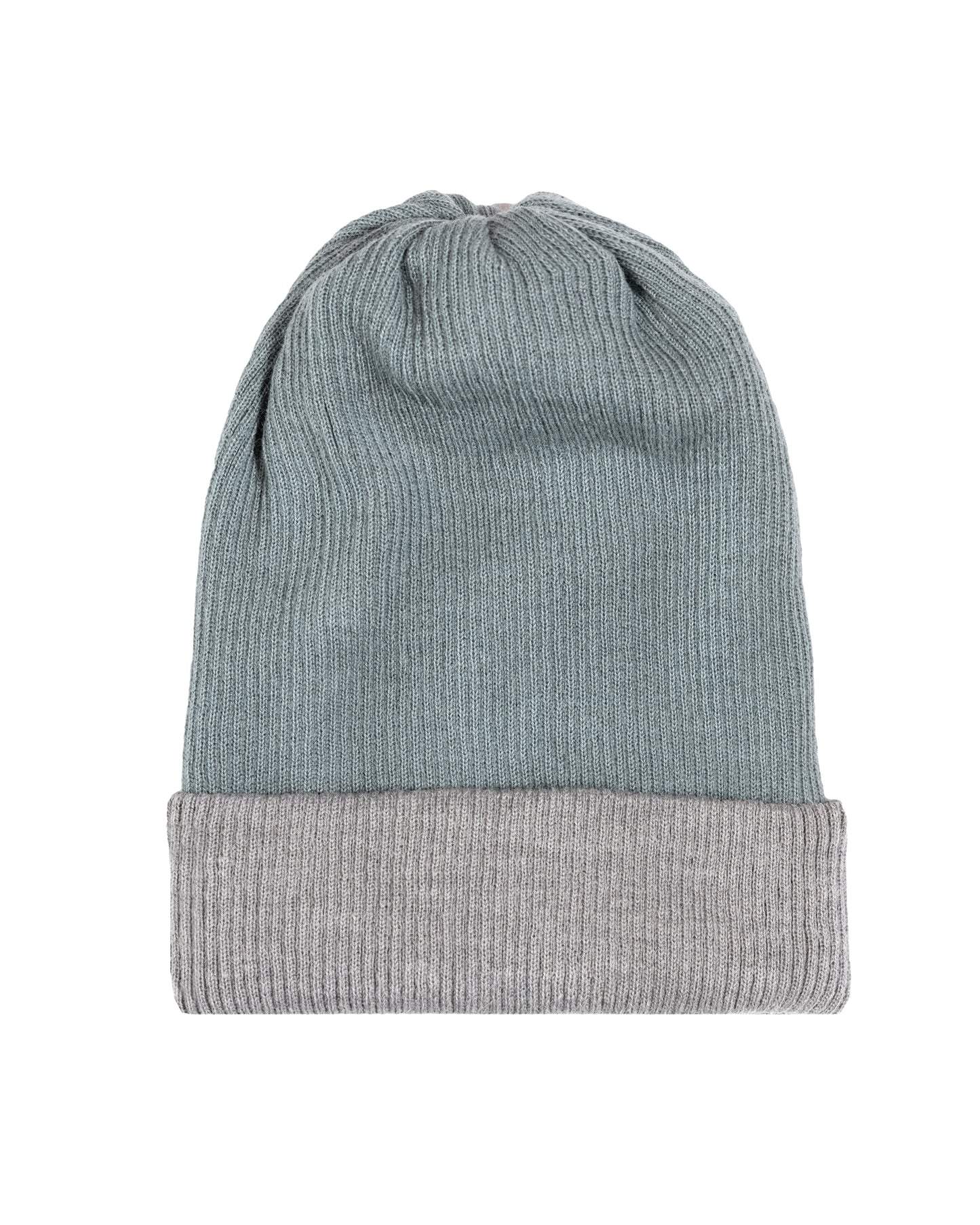 ALPACA RIBBED REVERSIBLE BEANIE