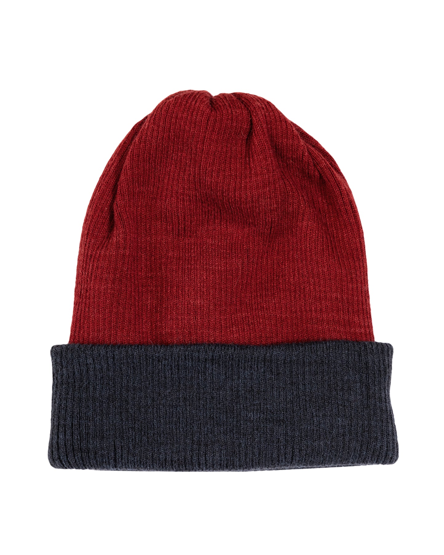 ALPACA RIBBED REVERSIBLE BEANIE