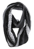 Boucle Infinity Scarf by Shupaca Charcoal dark grey black and white multi