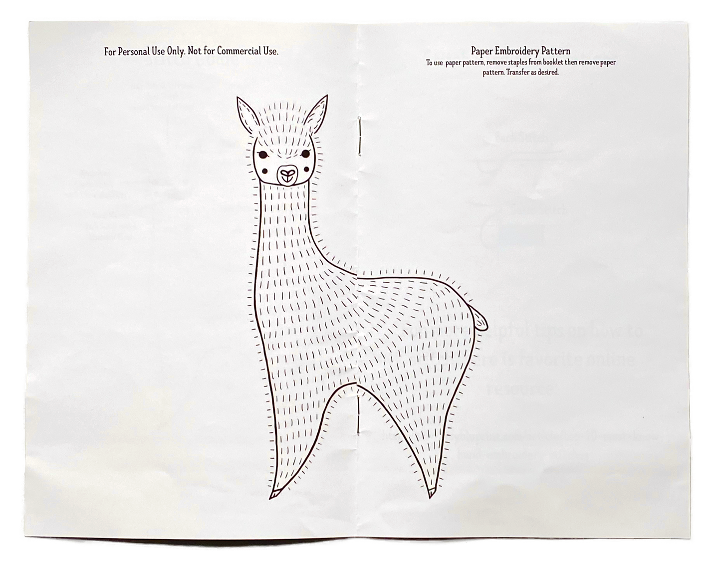 EMBROIDERY SAMPLER / ALPACA