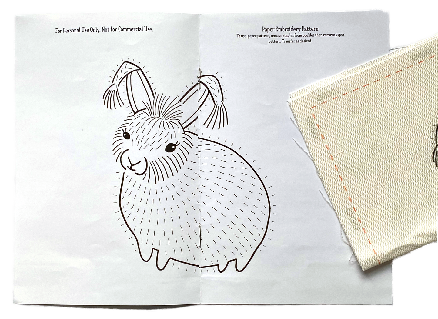 EMBROIDERY SAMPLER / ANGORA BUNNY