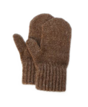 BABY ALPACA BOUCLE LINED MITTENS