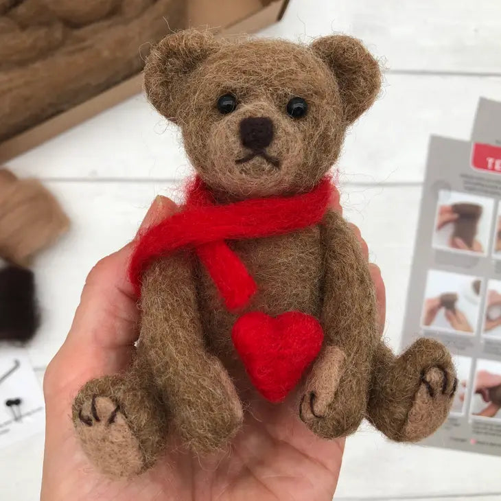 Needle felted teddy bear hotsell